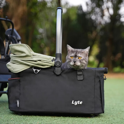 Ibiyaya (ibiyaya) China Taiwan FS2591 Hunde-Kinderwagen, Katzen-Kinderwagen, abnehmbarer Korb, Auto-Nest, Algengrün