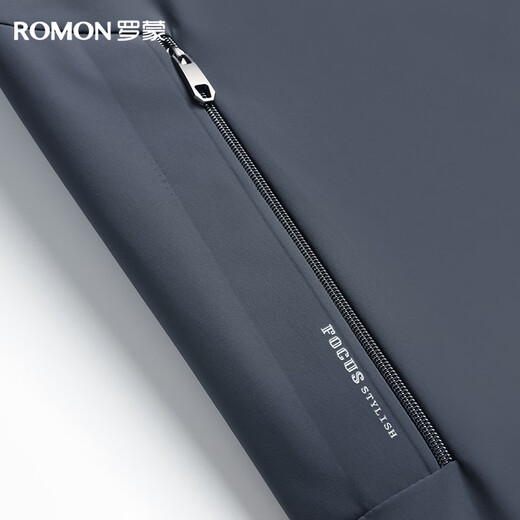 Romon jacket men's spring, autumn and winter new style velvet thickened detachable hooded business casual young and middle-aged dad jacket