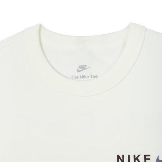 耐克（NIKE）纯棉印花短袖男士跑步上衣宽松半袖夏季新款运动T恤 帆白色/HF6172-133 纯棉透气 假 XL 推荐150-180斤