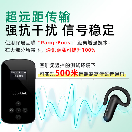 IndoorLink wireless interpreter one-to-many main and deputy dual-lecture government and enterprise reception business meeting project inspection exhibition hall museum exhibition hall memorial hall simultaneous interpretation two-to-many interpretation equipment handheld transmitter SCHL-E201H (lead speaker)