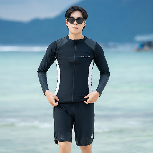 Wetsuit plus size swimsuit for women and men one-piece for fat mm, sun protection, belly covering, slimming, slim fit, slightly fat surfing couple, men's 4XL