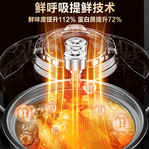 SUPOR National Subsidy IH Quick Discharge Fresh Breathing Electric Pressure Cooker 5L 112kPa 2200W Maternal and Infant 316L Spherical Kettle Pressure Cooker SY-50FH5018Q 4-6 people