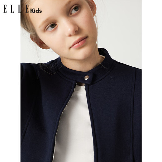 ELLE ACTIVEELLEkids children's clothing casual classic sports suit girls spring new sweatshirt + skirt two sets navy blue - jacket pre-sale_about 12 days 165 160_S
