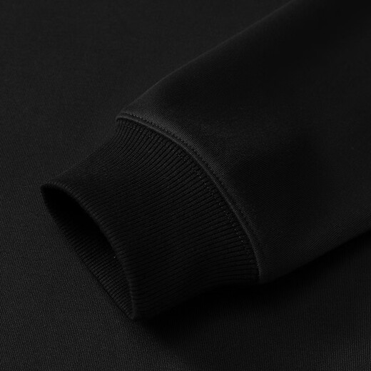 Charles Heart Hooded Sweatshirt for Men and Women Couples Same Style Solid Color Basic Versatile Plus Velvet Thickened Pullover Top Black XL