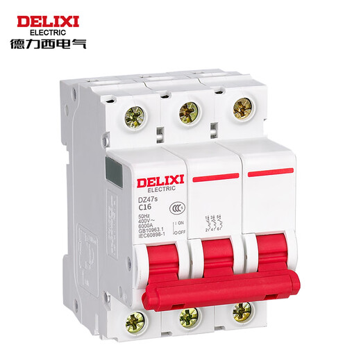 DELIXI ELECTRIC circuit breaker miniature circuit breaker air switch DZ47s C type 3P16A