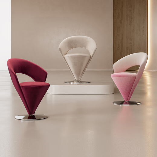 Ansu Italian light luxury dressing stool modern style high-end dressing table makeup stool chair designer soft bag stool for home use burgundy designer round base ready to use out of the box