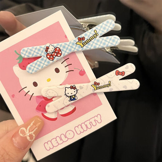 CHANSUNRUN Cute Cross KT Cat Hair Clip Cartoon Student Bangs Clip Ins Style Fresh Side Clip Girls Versatile Hair Clip Cross KT Cat Value Set of 5 Pieces One Each