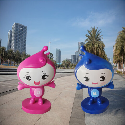 Customized Fiberglass Cartoon Character Statue Landscape Garden Decoration Welcome Character Customized Cartoon Sculpture Customized Formulated Golden Picture