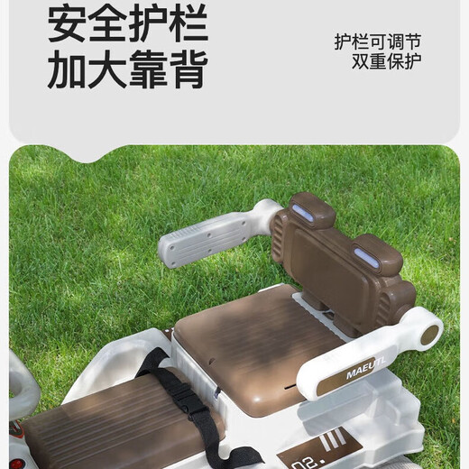 Children's electric excavator for boys, girls, and children. Two parents and children can sit on the remote control four-wheel rechargeable excavator. Vibrant orange four-wheel drive + 12v12 battery + remote control + soft wheels. Six-wheel large excavator + Bluetooth music and LED lighting.