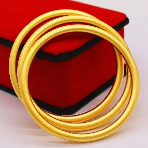 New Vietnamese sand gold 5mm ancient method heritage bracelet, ladies frosted ring solid alloy gold-plated bracelet, large purple gold flower sand gold ancient method bracelet