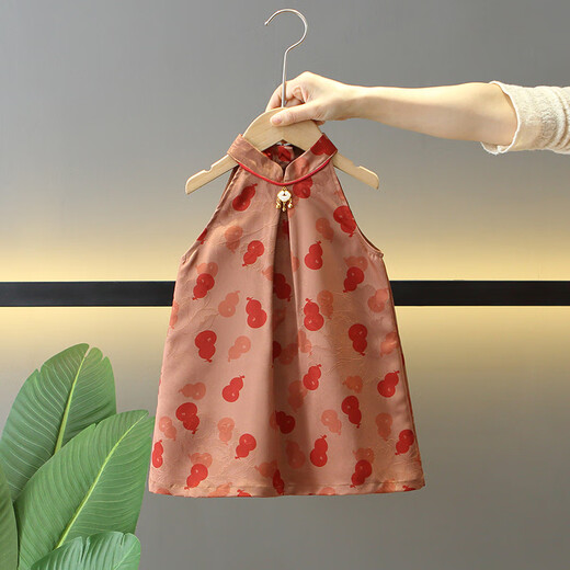 Burwilde international brand children's summer clothing set 2025 new fashionable new Chinese style brother and sister clothing baby Fulu summer boys' suit (gift box) 80 cm