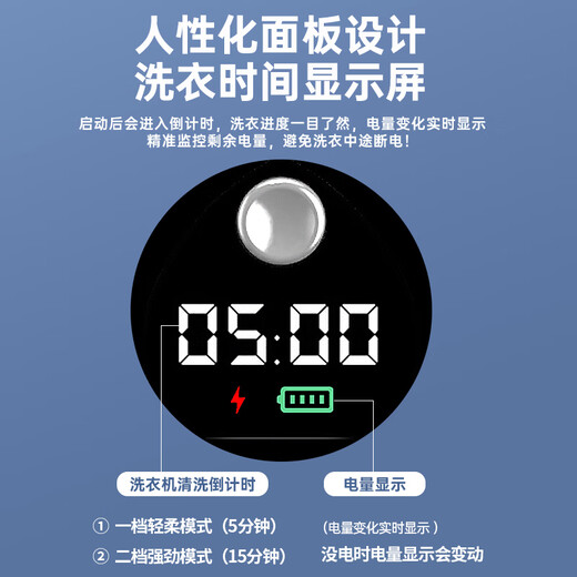 Panasonic's high-quality underwear washing machine imported from Japan, trendy lifestyle appliances, mini sock washing artifact, fully automatic wireless portable laundry cup for washing socks at home, rechargeable and plug-in dual-use model 3600MA, decontamination without damaging clothes, simple white