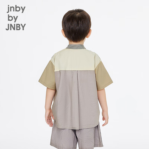 Jnby by JNBY New Jiangnan Buyi children's short-sleeved shirt summer 1P5210410 053/light gray 140cm