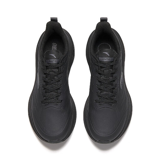 ANTA Yunji | Lightweight cushioning running shoes for men, autumn leather surface water-repellent soft-soled sports shoes, jogging shoes, travel shoes