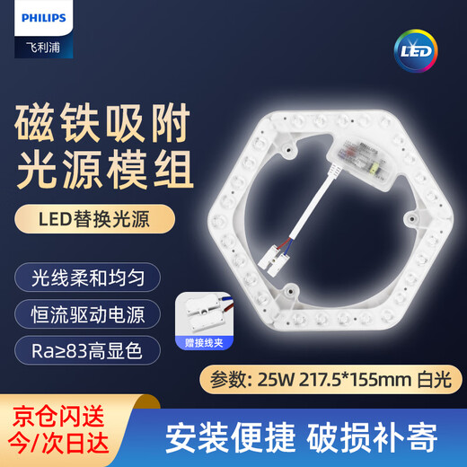 Philips (PHILIPS) ceiling lamp wick LED lamp panel lamp panel modification module wick 25W white light (6500K) diameter 217.5mm
