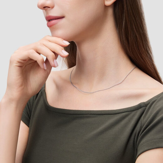 Chow Sang Sang (CHOW SANG SANG) k gold necklace Chopard chain 18k gold zipper necklace plain chain neck accessory women's versatile 94220N 47 cm