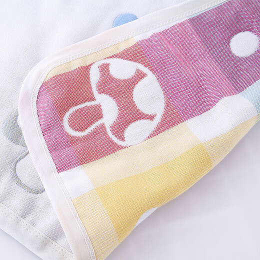 Mufan (mufan) towel quilt pure cotton 6-layer gauze baby blanket Class A newborn child baby air-conditioned quilt student nap blanket Crown powder 150*200cm