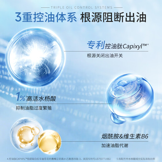 HIPERTIN Spanish imported oil control shampoo 300ml men and women shampoo silicone-free oil removal long-lasting fluffy cream