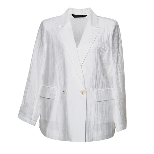 ROEYSHOUSE Luo Yi Suit Jacket Women's Summer Casual Thin Loose Professional Suit Top 11987 White XL