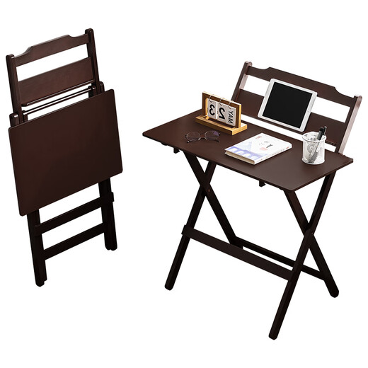 Old bamboo craftsman foldable desk children's study computer study desk office installation-free home bedroom writing small table all in one