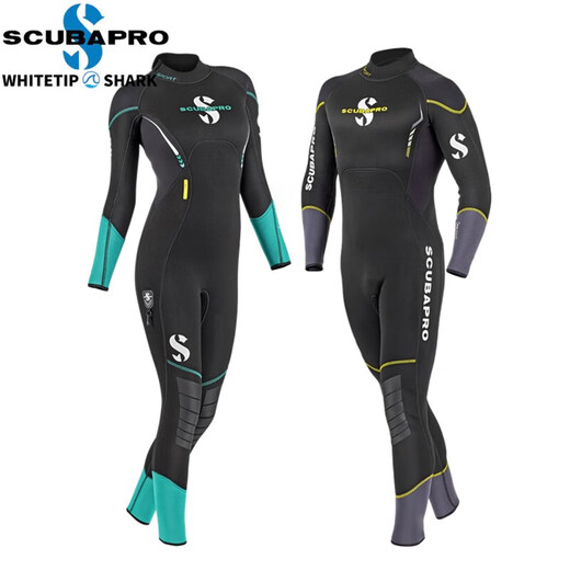 SCUBAPRO American Scubapro/5MM wetsuit wetsuit couple one-piece deep diving suit scuba 63.648 yellow-men's 3MMS
