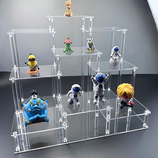 Shiganu acrylic transparent ladder frame doll display stand desktop storage rack 4th floor 12 booth large size
