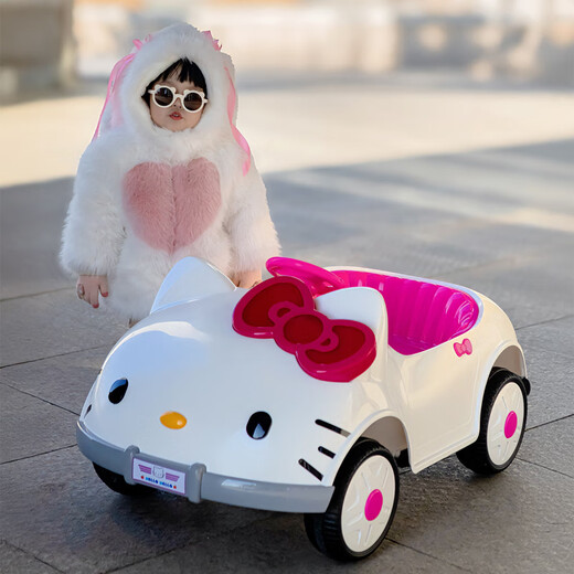 JANY BABY baby electric car can sit on four-wheeled children's baby toy car with remote control and can be driven 1-6 years old 1-3 years old KT cat dual drive 12V7 + remote control + Bluetooth music