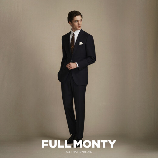 FULL MONTY suit men's Italian imported VBC professional casual wedding suit jacket high-end formal wear navy blue 1336 size 42 top, trousers size, please contact customer service for remarks