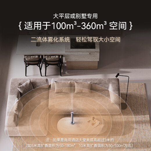 3004 Aroma Diffuser Home Living Room Smart Office Vertical High-end Desktop Commercial Diffuser Essential Oil Diffuser 7-Way Quick Release V900S Silver Comes with 1 Bottle - Review 2