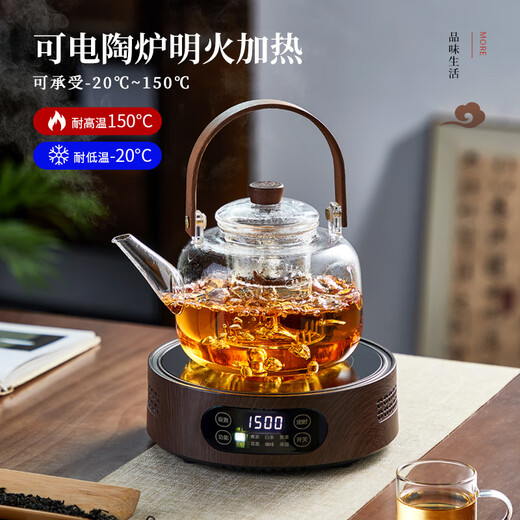 Mingguang teapot glass teapot tea water separation teapot high borosilicate glass kettle glass tea set kung fu teapot