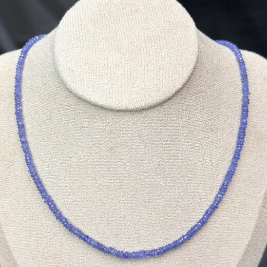 Fat Donglai quality tanzanite natural faceted disc beads abacus beads 3-3.5mm DIY beaded semi-finished necklace beads 3-3.5mm half 19.5cm hole 0.4mm