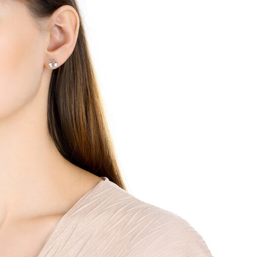 Chow Sang Sang (CHOW SANG SANG) platinum earrings Pt950 colorful clover platinum earrings for women 83767E