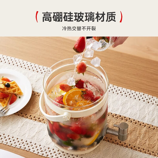 APIXINTL Japanese Anbensu health pot flower tea bucket 2.8L multifunctional pure glass household water boiling thermostatic kettle with faucet large capacity tea kettle YS-005