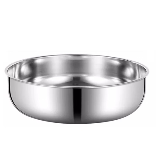 Stainless steel and basin deep kneading basin home kitchen egg washing vegetable noodle soup basin soup pot large pot hot pot 30cm stainless steel and basin + glass lid