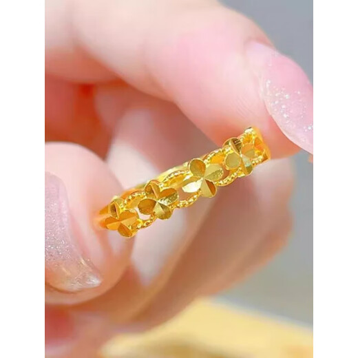 18k gold four-leaf clover ring outlets women's accessories 1_four-leaf clover ring found in CHANSUNRUN outlet discount store