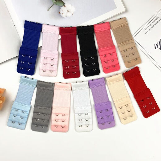 Mu Fengqing elastic bra extension buckle four rows bra extension buckle three rows two rows bra buckle adjustment back skin color (high elasticity) 4 rows 2 pieces