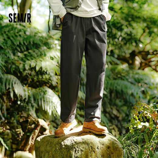 Semir casual pants men's overalls loose straight pants autumn outdoor trousers pure cotton elastic waist 101524127112