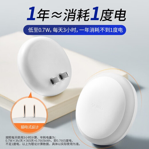 Bull Bull Bull Bull Night Light Bedroom Sleep Baby Breastfeeding Eye Protection Soft Light Bedside Atmosphere Small Plug-in Plug-in Induction Family Package Five-Piece Quick Delivery