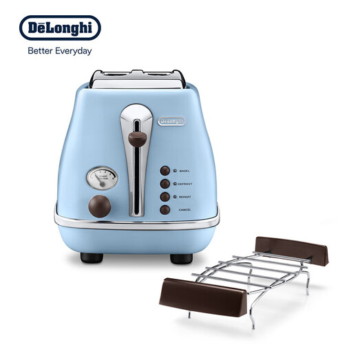 Delonghi Retro Series CTO2003/2103.AZ Toaster Toaster Toasted Sandwich Bread Toast Toaster Home Light Food Machine Breakfast Machine Bread Toaster Ocean Blue