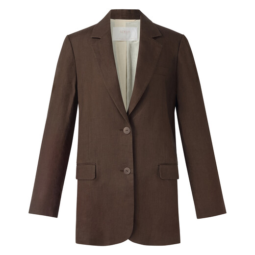 Gloria linen blazer women's autumn commuting high-end workplace wear 1E8L6M340 91Y brown S