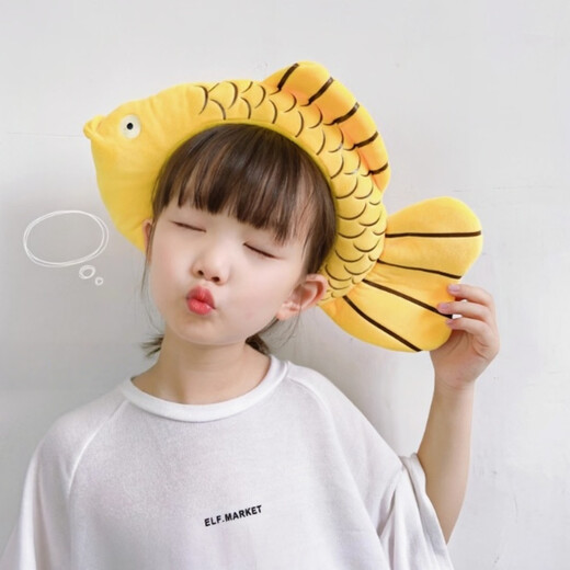 SNQP children's photography photo props ins creative cartoon big goldfish headband cute and cute hundred days hair accessories headband big goldfish headband 1 piece 12*27