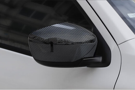 Yusenyi Navarre modified rearview mirror cover chrome-plated rear cover Tuda reversing mirror cover decorative sticker protective cover carbon brazing rearview mirror cover carbon fiber pattern low configuration
