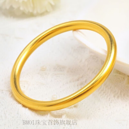 BMOI Old Phoenix 999 gold pure gold-plated silver-clad plain ring heritage bracelet that does not fade. Give it to your girlfriend as a gift for your wife. Solid model. Plain ring heritage bracelet. About 30 grams. Ring mouth 62. Material fidelity. One thing, one certificate.