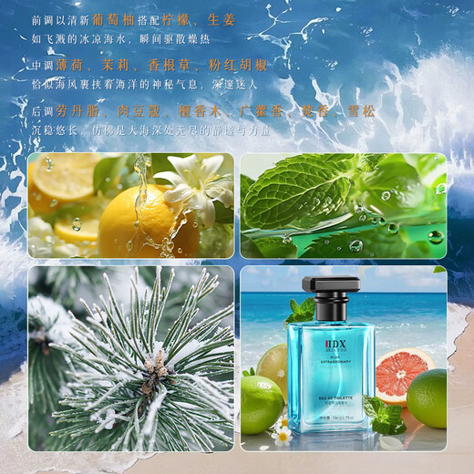 IDX Azure Cologne Men's Perfume Lasts for 72 hours Woody Light Fragrance New Year Gift for Boyfriend