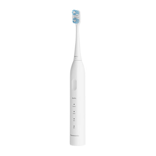 Panasonic electric toothbrush sonic vibration for deep cleaning, whitening and protecting gums, super long battery life, slide to unlock based on power, 3-level cleaning birthday gift EW-DC033 white, upgraded DC033 with antibacterial brush head*2