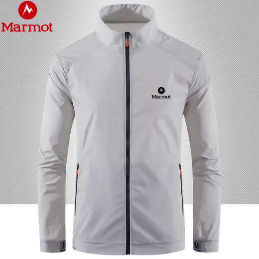 Woodchuck Woodchuck Sun Protection Jacket Men's Summer Thin Ice Silk Breathable Stand Collar Skin Jacket Outdoor Fishing UV Protection Jacket Blue L