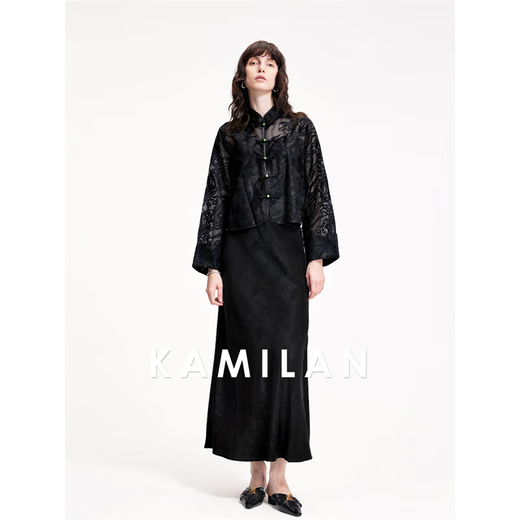 Kamilan Retro Stand Compet Button Butting Jacket для женщин весна и летом 2025 г.