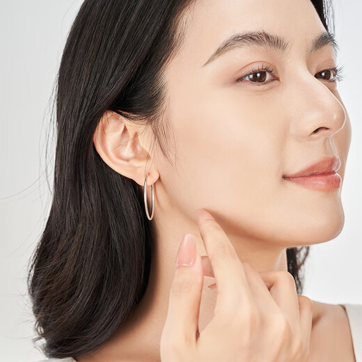 Ming brand jewelry platinum Pt950 platinum simple earrings earrings gift for women BFH0101 platinum earrings about 4.47 grams