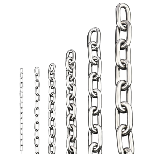 Tianzhuo Hardware 304 stainless steel chain seamless short ring long outdoor clothes drying chain thickened iron dog chain lock pet lifting chain long ring 4mm (2 meters price) (load bearing 200 kg)