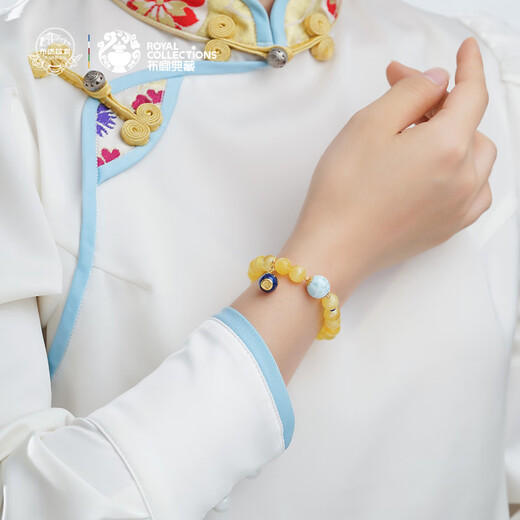 Potala Palace beeswax sea grain stone bracelet 925 silver treasure bowl pendant single circle amber bracelet for men and women as a birthday gift for girlfriend